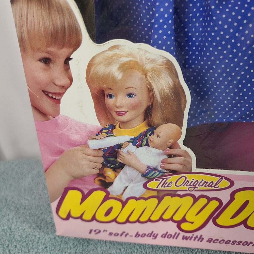 Vintage 1990 The‎ Original Mommy Doll 19" Blonde Hair With Baby Tootsie Toys - Picture 3 of 16